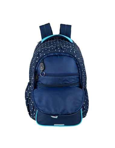 Ghiozdan scoala Oxford, 3 compartimente, 44 x 29 x 22 cm, Motiv Dots