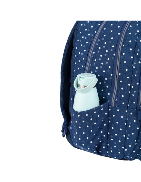 Ghiozdan scoala Oxford, 3 compartimente, 44 x 29 x 22 cm, Motiv Dots