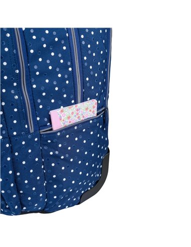 Ghiozdan scoala Oxford, 3 compartimente, 44 x 29 x 22 cm, Motiv Dots
