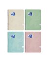Caiet oxford touch pastel a4 80f spira scribzee pefc patratele diverse culori pastel - Set 5
