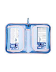 P4711,Penar neechipat St.Majewski Stitch, 1 fermoar, 2 extensii, 679155, bleu/roz 2