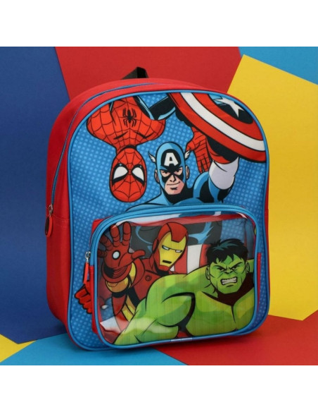 G776,Ghiozdan gradinita Cerda 629286, motiv Avengers, 25 cm, 2 compartiment, 25 x 30 x 12 cm