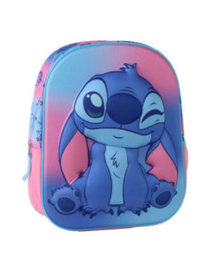 G783,Ghiozdan gradinita 3D Cerda 629866, motiv Stitch, 25 cm, 1 compartiment, 25 x 30 x 12 cm