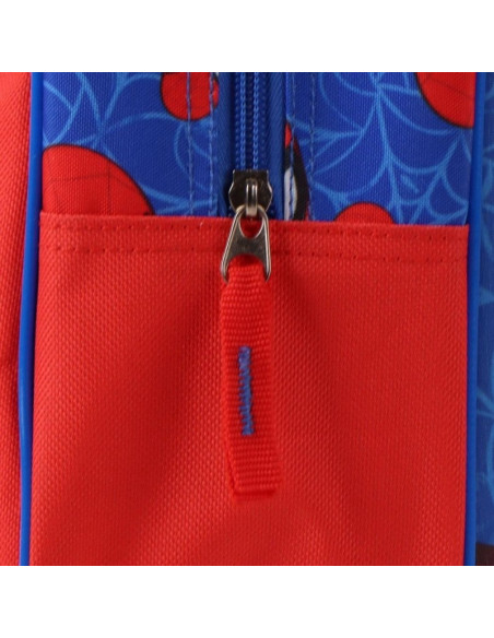 G787,Ghiozdan gradinita tip troller Cerda 629903, motiv Spiderman 3D, 25 cm, 1 compartiment, 25 x 30 x 12 cm