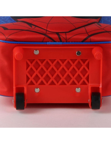 G787,Ghiozdan gradinita tip troller Cerda 629903, motiv Spiderman 3D, 25 cm, 1 compartiment, 25 x 30 x 12 cm