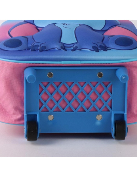 G788,Ghiozdan gradinita Cerda Stitch 3D, 25cm, 1 compartiment, tip troller, 25x30x12cm, 630060
