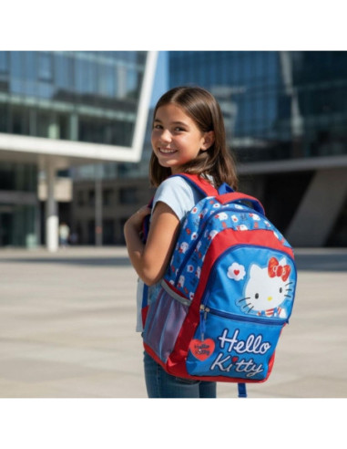 G794,Ghiozdan Cerda 641998, motiv Hello Kitty, 31 cm, 3 compartimente, 31 x 40 x 14 cm