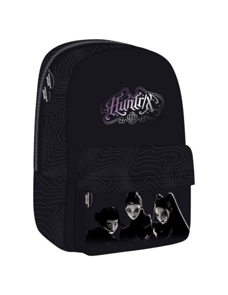 G826,Ghiozdan St.Majewski KPOP Demon Hunters, 40cm, 2 compartiment, negru, 3048661
