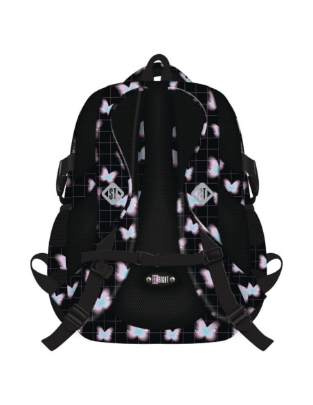 G862,Ghiozdan St.Majewski St. Right Pastel Butterfly, 43cm, 4 compartimente, BP01, 696985