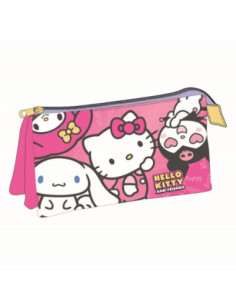 P4836,Penar neechipat Cerda Hello Kitty, 1 fermoar, 3 compartimente, 22.5x11.5x2cm, 630992