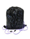 S2551,Sac incaltaminte pentru copii Starpak Unicorn Holo 527157, negru cu mov, 38.5x33cm
