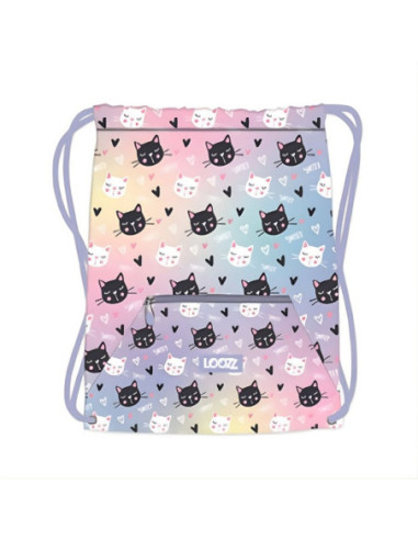 R1282,Sac incaltaminte pentru copii St.Majewski Happy Cats, negru, 720185