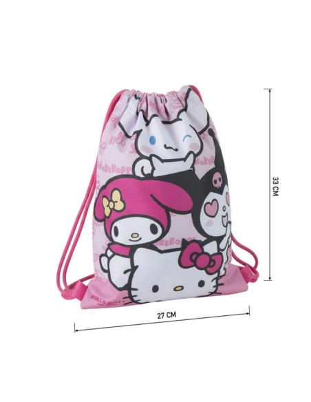 G789,Sac incaltaminte pentru copii Cerda Hello Kitty 630220, albastru cu verde, 27x33x1cm