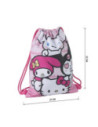 G789,Sac incaltaminte pentru copii Cerda Hello Kitty 630220, albastru cu verde, 27x33x1cm