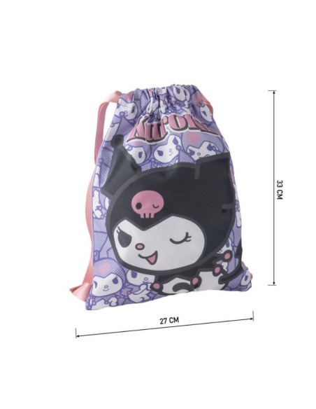 G790,Sac incaltaminte pentru copii Cerda Kuromi 630244, albastru cu verde, 27x33x1cm