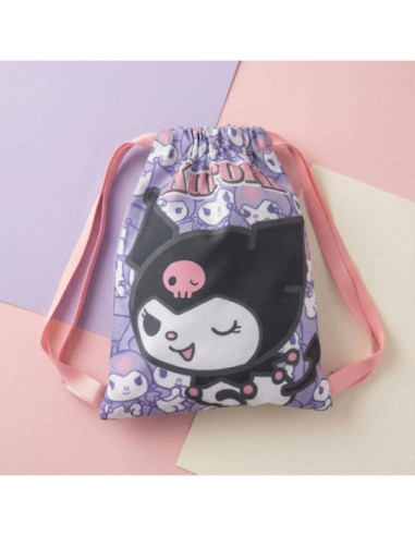 G790,Sac incaltaminte pentru copii Cerda Kuromi 630244, albastru cu verde, 27x33x1cm
