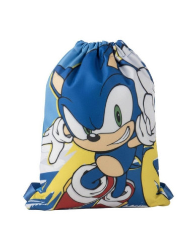 G791,Sac incaltaminte pentru copii Cerda Sonic 630145, albastru cu verde, 27x33x1cm