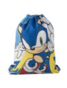 G791,Sac incaltaminte pentru copii Cerda Sonic 630145, albastru cu verde, 27x33x1cm