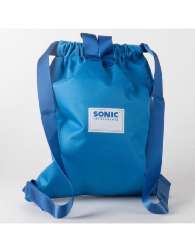 G791,Sac incaltaminte pentru copii Cerda Sonic 630145, albastru cu verde, 27x33x1cm