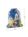 G791,Sac incaltaminte pentru copii Cerda Sonic 630145, albastru cu verde, 27x33x1cm