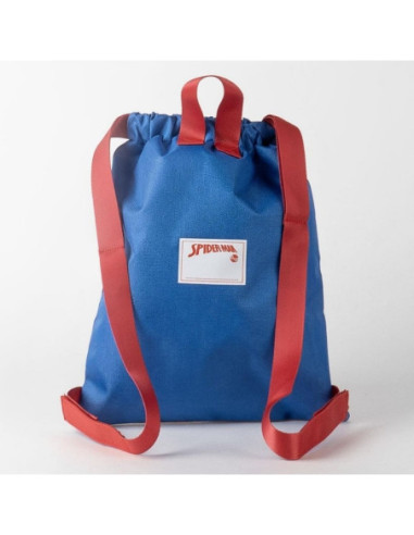 G792,Sac incaltaminte pentru copii Cerda Spiderman 630107, albastru cu verde, 27x33x1cm