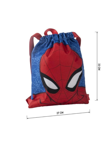 G792,Sac incaltaminte pentru copii Cerda Spiderman 630107, albastru cu verde, 27x33x1cm