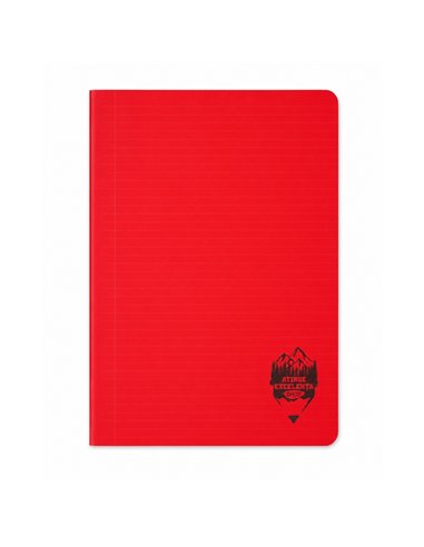 Caiet A4 60 file DACO, coperta plastic, matematica, 70g/mp, Rosu