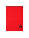 Caiet A4, 100 file Daco CT410AR, 70 g/mp, Matematica, coperta plastic, Rosu