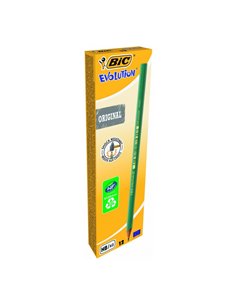 Set 12 creioane grafit HB BIC ECO Evolution 650, fara radiera