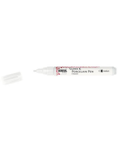 SD-SKP248/WHITE,KREUL Glass & Porcelain Pen Classic medium WHITE