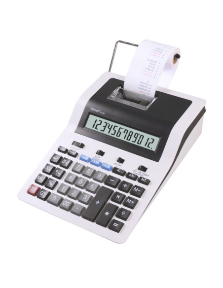 RE-PDC30,Calculator cu banda, 12 digits, 255 x 190 x 70 mm, Rebell PDC 30 - alb/negru