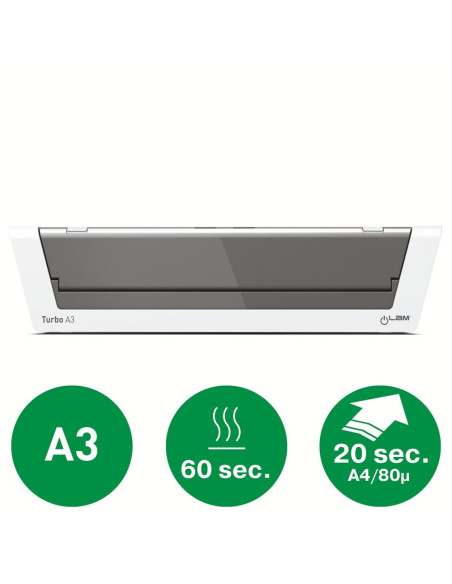 L-75200000,Laminator LEITZ iLAM Touch 2 Turbo S, A3, kit folii laminare inclus, argintiu
