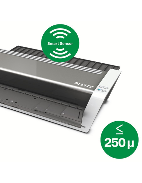 L-75200000,Laminator LEITZ iLAM Touch 2 Turbo S, A3, kit folii laminare inclus, argintiu