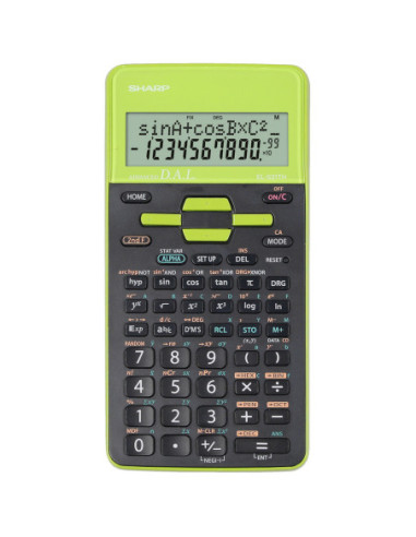 SH-EL531THGR,Calculator stiintific, 10 digits, 273 functii, 161x80x15mm, dual power, SHARP EL-531THGR-negru/verde