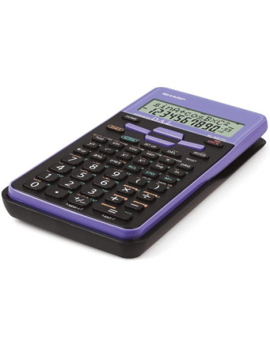 SH-EL531THBVL,Calculator stiintific, 10 digits, 273 functii, 161x80x15mm, dual power, SHARP EL-531THBVL-negru/viol