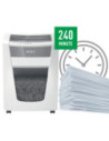 LZ80040000,Distrugator documente manual LEITZ IQ Office Pro, P5+, micro-cut (particule), 7coli, cos 30l, alb