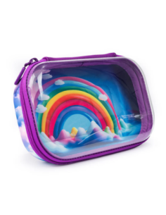 ZP-377933,Penar cu fermoar ZIPIT Clear Top Storage Box - Rainbow
