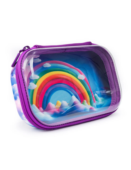 ZP-377933,Penar cu fermoar ZIPIT Clear Top Storage Box - Rainbow