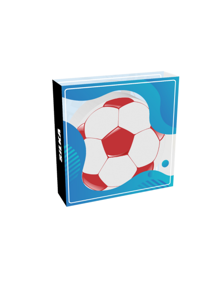 Cutie cu radiere pt creion, nu lasa reziduuri, 36buc/cutie, SILKA Football-forma rotunda, design aso
