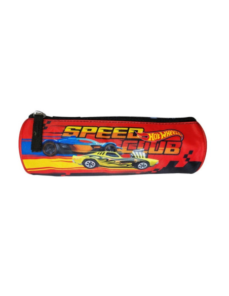 Penar neechipat St.Majewski Hot Wheels, 1 fermoar, negru cu rosu, cilindric