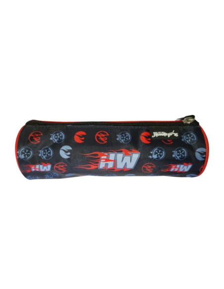 Penar neechipat St.Majewski Hot Wheels, 1 fermoar, negru cu rosu, cilindric
