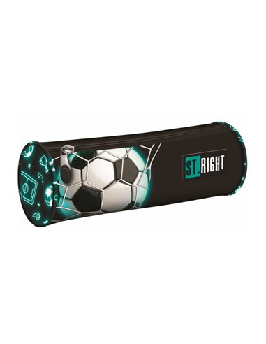 Penar etui cilindric cu 1 fermoar St.Majewski St.Right, Motiv Neon Football