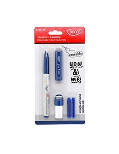 Stilou cu cerneala termosensibila si penita ascunsa ( F ) You&Me Daco ST301W, Alb