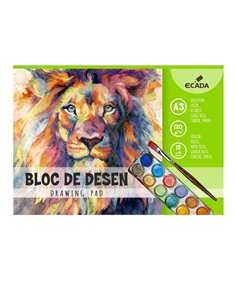 Bloc desen A3 Ecada 25301, 120 g/mp, 15 file