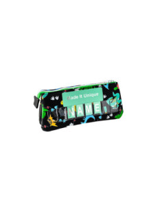 PE708N,Penar etui tip borseta DACO PE708N, 2 fermoare, motiv Dinozauri