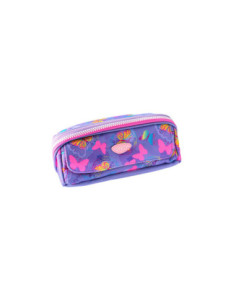 PE709F,Penar etui tip borseta DACO PE709F, 1 fermoar, 22 x 8.5 x 8.5 cm, motiv Fluturi