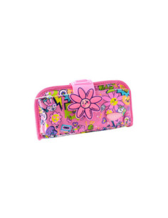 PE710RZ,Penar etui tip borseta DACO PE710RZ, 2 fermoare, 20 x 5.5 x 10 cm, Roz