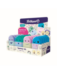 606202-20,Display 20 buc x Radiera Pelikan Squeezy You, motive asortate pastel