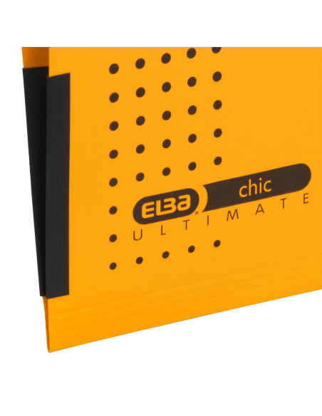 100552103-25,Set 25 x Dosar suspendat cu burduf Elba Chic Ultimate A4, 330 file, 240 g/mp, Galben