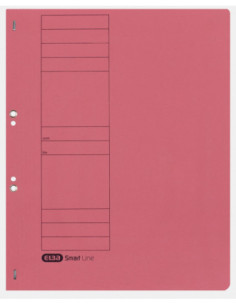 100551875-50,Set 50 x Dosar cu capse ELBA Smart Line Eyelet A4, carton 250 g/mp, capacitate 200 file, Rosu